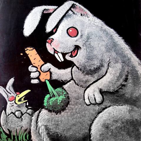 Hase mit Karotte